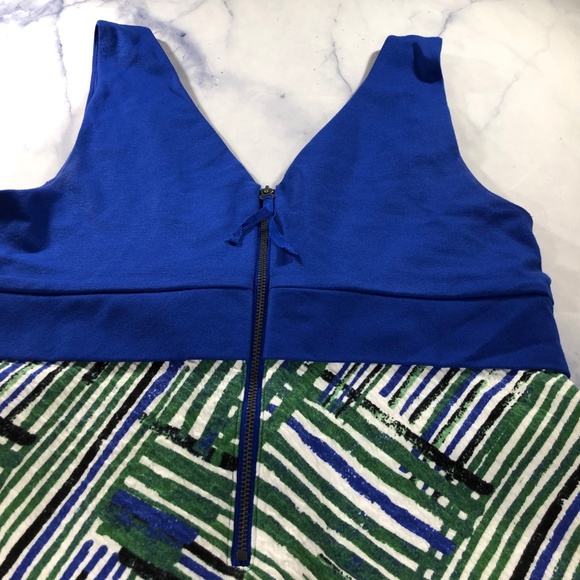 Anthropologie HD in Paris Blue Green Ardmore Dress - Picture 8 of 8